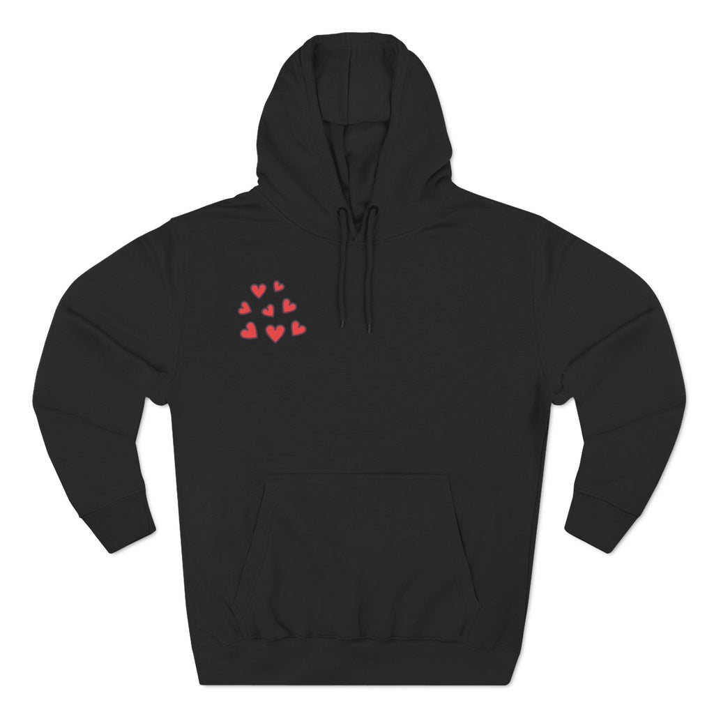 Heart Tic Tac Toe Hoodie | Red Hearts Valentine Game design