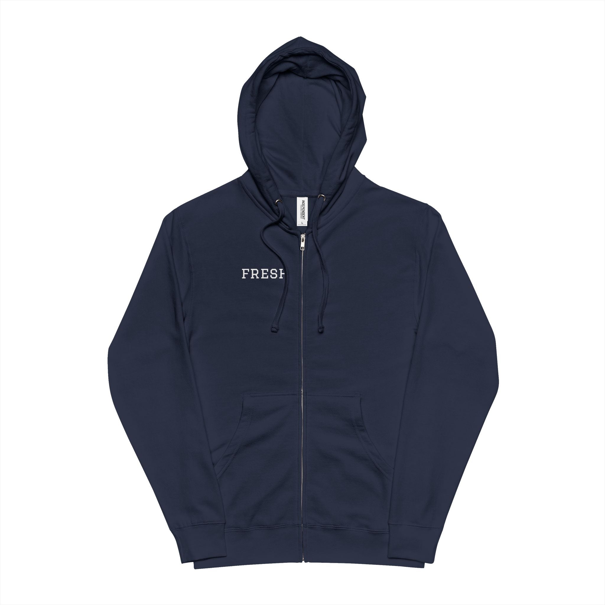 Copy of Blank Navy Zip Hoodie | Plain Full-Zip Hooded Sweatshirt, Ready-to-Print