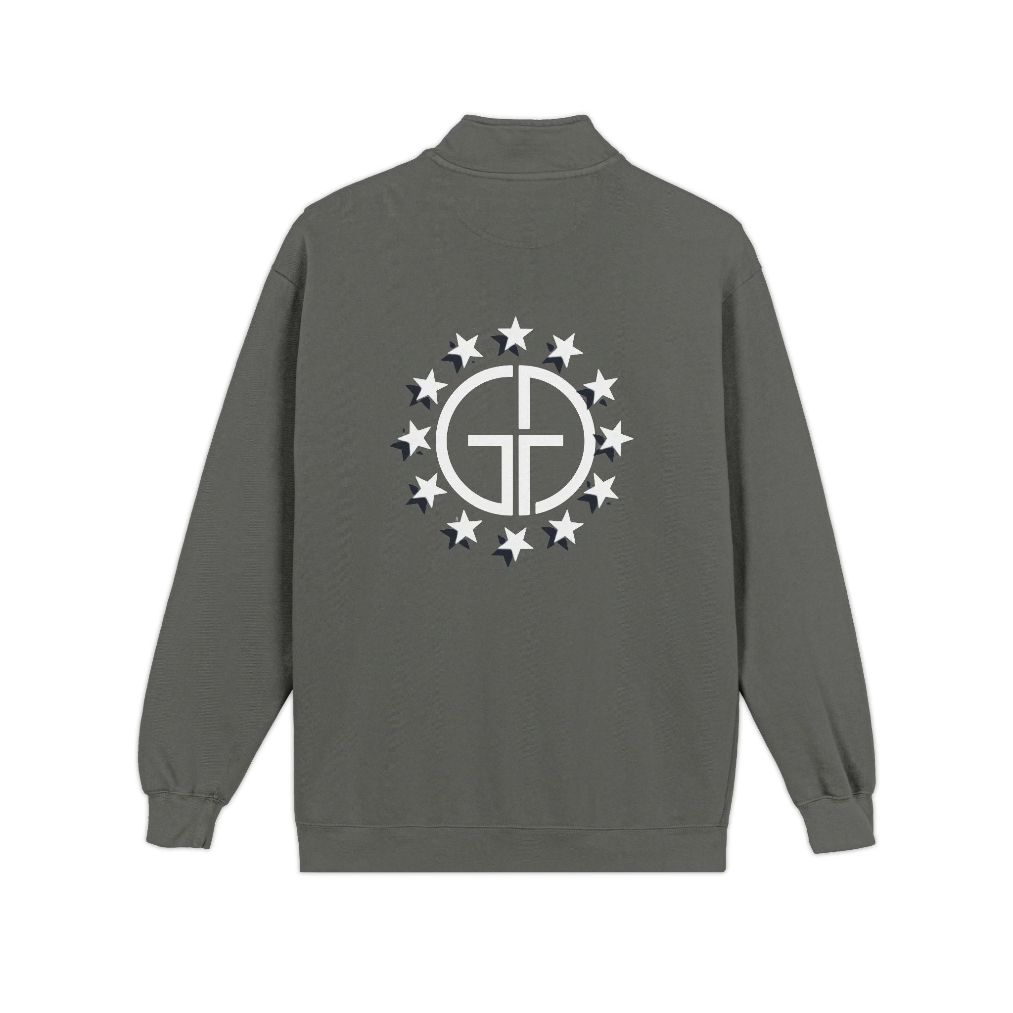 Minimal Circle Logo Quarter-Zip Sweatshirt | Small Chest Emblem